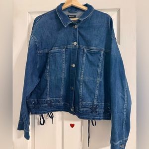 DKNY Boxy long-sleeve denim jacket size XL